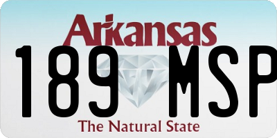 AR license plate 189MSP
