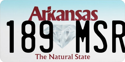 AR license plate 189MSR