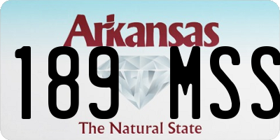 AR license plate 189MSS