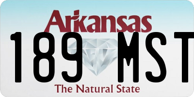 AR license plate 189MST