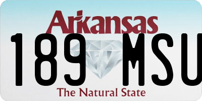 AR license plate 189MSU