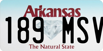 AR license plate 189MSV