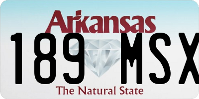 AR license plate 189MSX