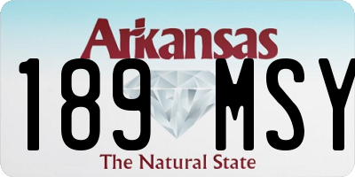 AR license plate 189MSY