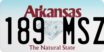 AR license plate 189MSZ
