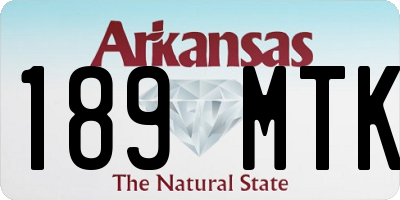 AR license plate 189MTK