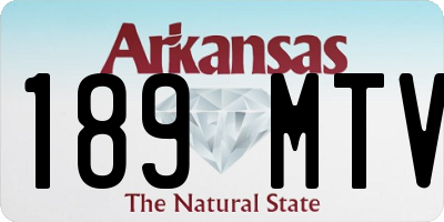 AR license plate 189MTV