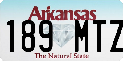 AR license plate 189MTZ