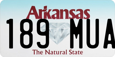 AR license plate 189MUA