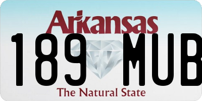 AR license plate 189MUB
