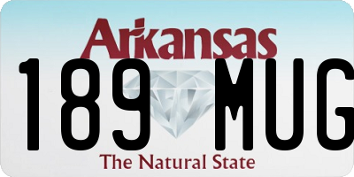 AR license plate 189MUG
