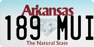 AR license plate 189MUI