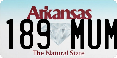 AR license plate 189MUM