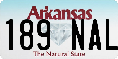 AR license plate 189NAL