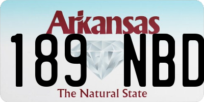 AR license plate 189NBD