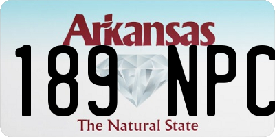 AR license plate 189NPC