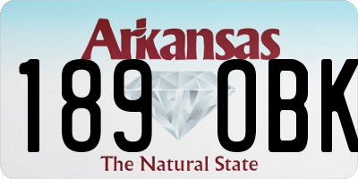 AR license plate 189OBK