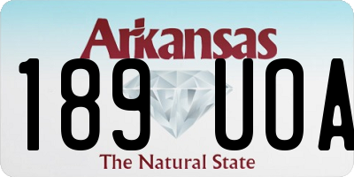 AR license plate 189UOA