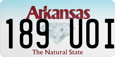 AR license plate 189UOI