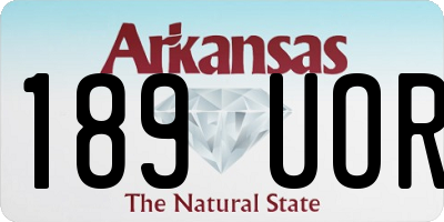 AR license plate 189UOR