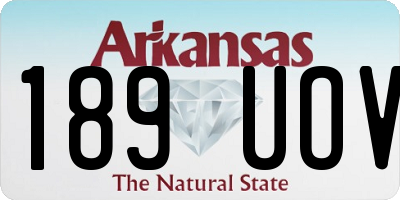 AR license plate 189UOV