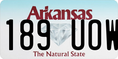 AR license plate 189UOW