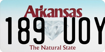 AR license plate 189UOY