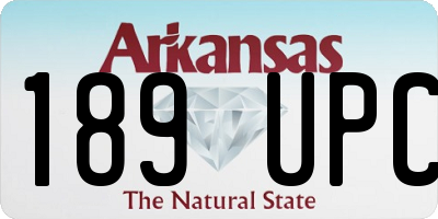 AR license plate 189UPC