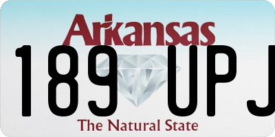 AR license plate 189UPJ