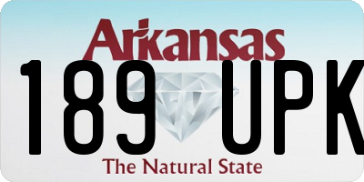 AR license plate 189UPK