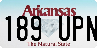 AR license plate 189UPN