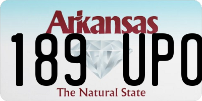 AR license plate 189UPO