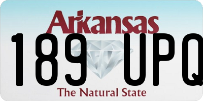 AR license plate 189UPQ