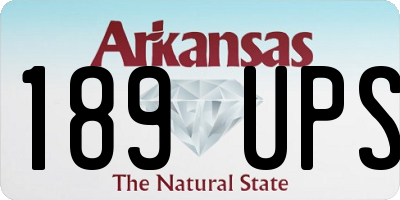 AR license plate 189UPS