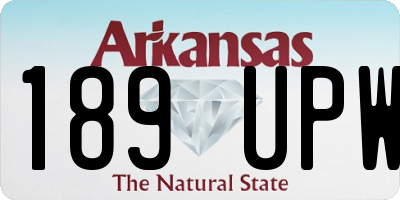 AR license plate 189UPW