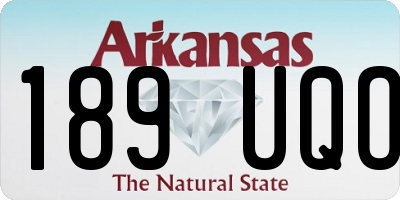 AR license plate 189UQO