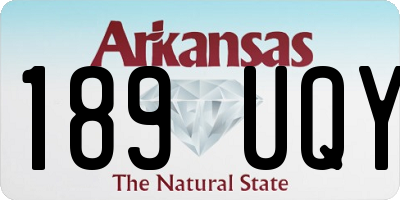 AR license plate 189UQY