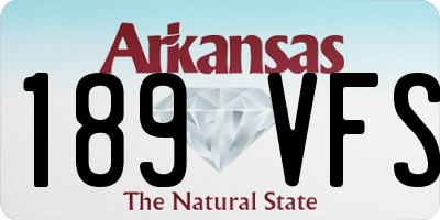 AR license plate 189VFS