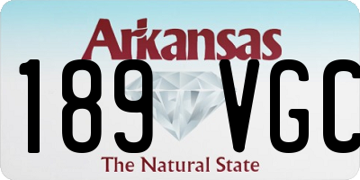 AR license plate 189VGC