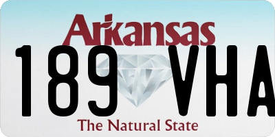 AR license plate 189VHA