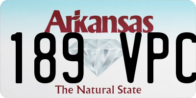 AR license plate 189VPC