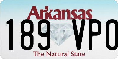 AR license plate 189VPO
