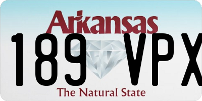 AR license plate 189VPX