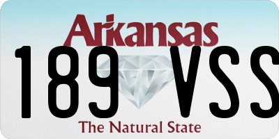 AR license plate 189VSS
