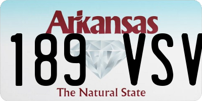 AR license plate 189VSV