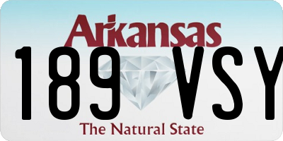 AR license plate 189VSY