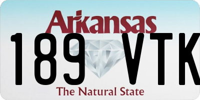 AR license plate 189VTK