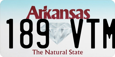 AR license plate 189VTM