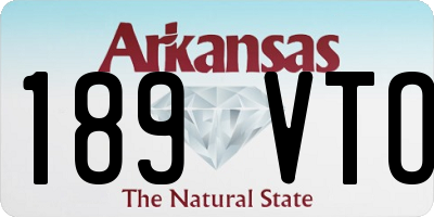 AR license plate 189VTO