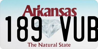 AR license plate 189VUB